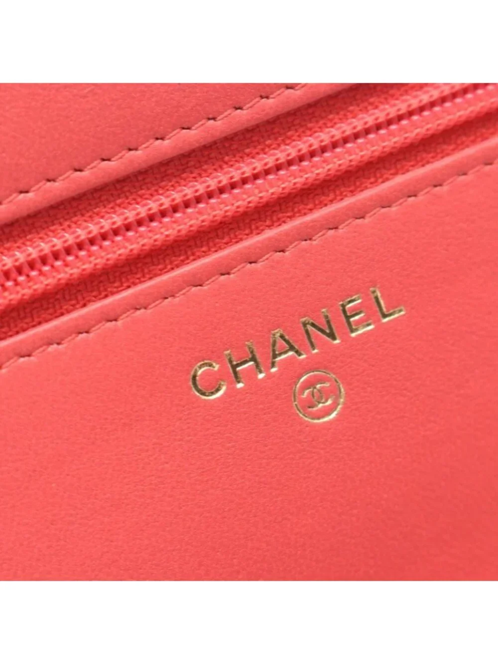 Chanel Shoulder Bag Quilted Icon Charm Pink Lambskin Chain Wallet